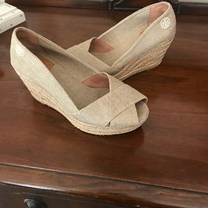 EUC Tory Burch espadrille wedges